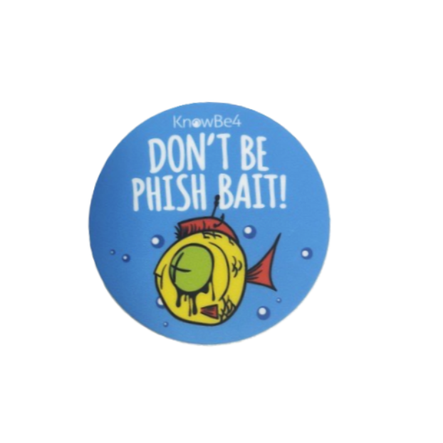 Pack of 20 Stickers - Don't Be Phish Bait! - Blue